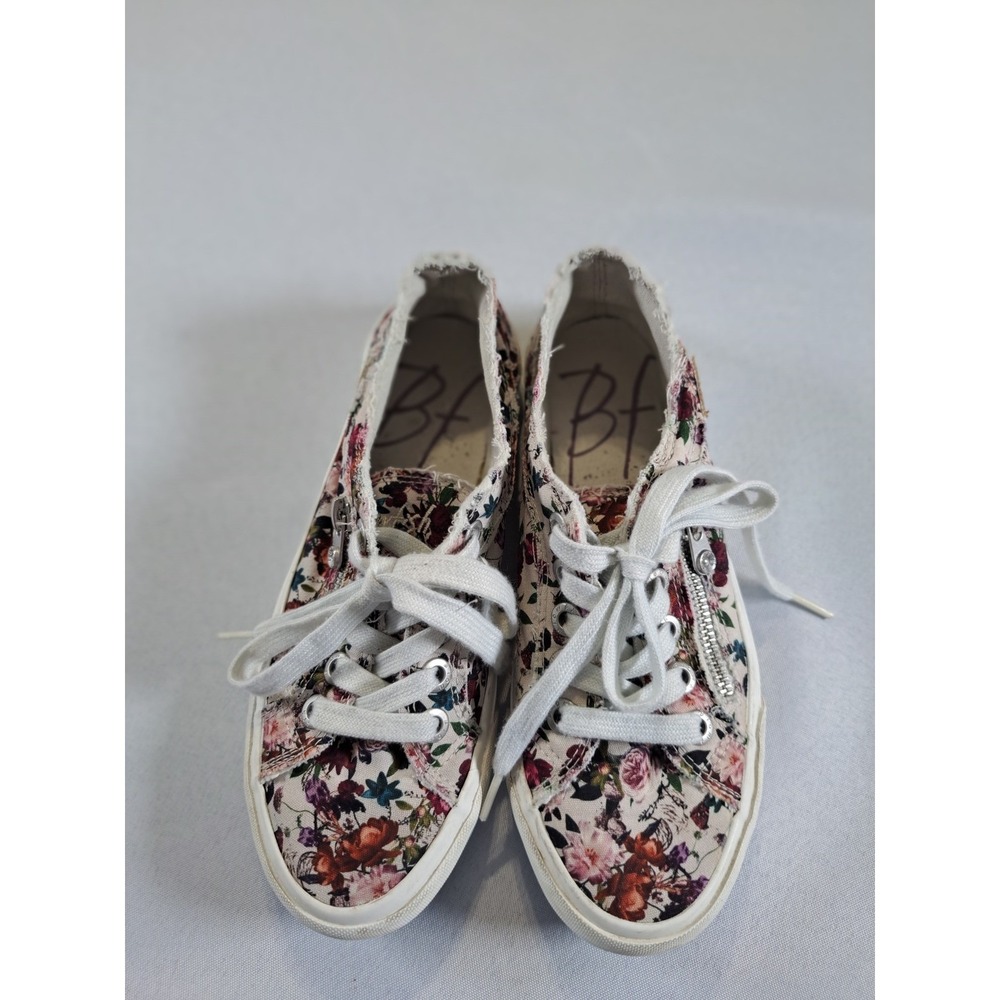 Blowfish Malibu Maggi Floral Canvas Sneakers Multi Color Rose Print Shoes 7M - Picture 3 of 8